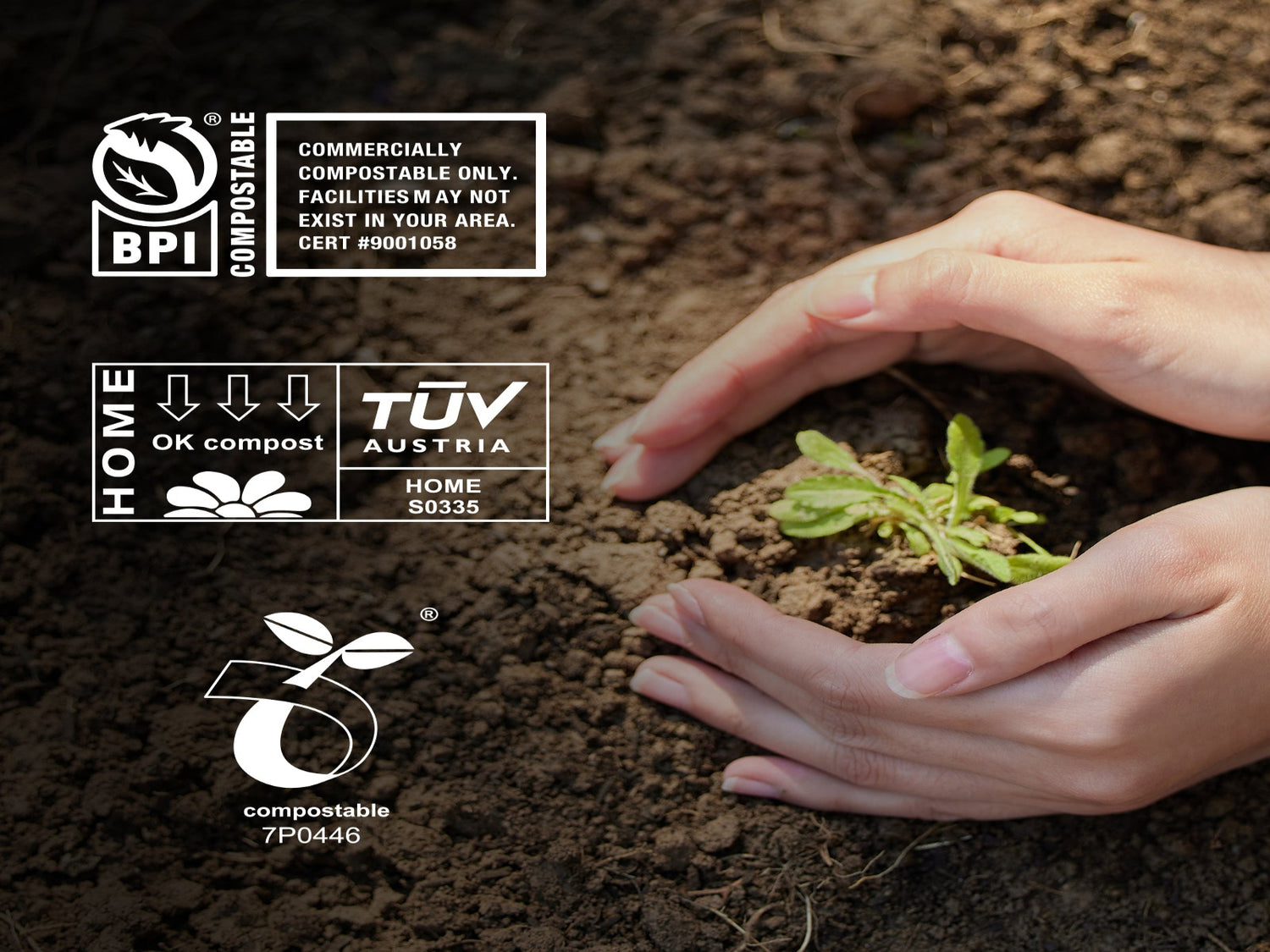 Certifications you can trust:BPI, OK Compost, TÜV Austria