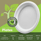 Wholesale 7/9 inch 1000 Packs Biodegradable Bagasse Sugarcane Plates