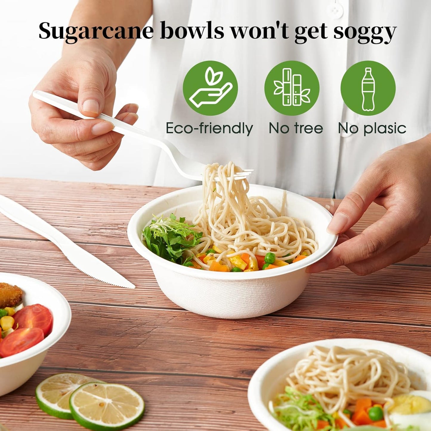 Wholesale 12oz 960 Pack Biodegradable Bagasse Sugarcane Bowls