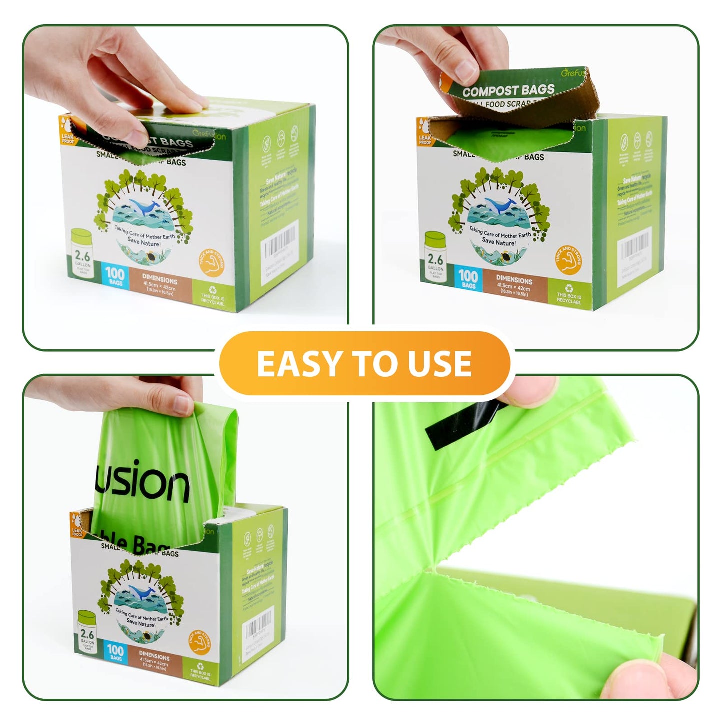 1.2 Gallon biodegradable garbage bags